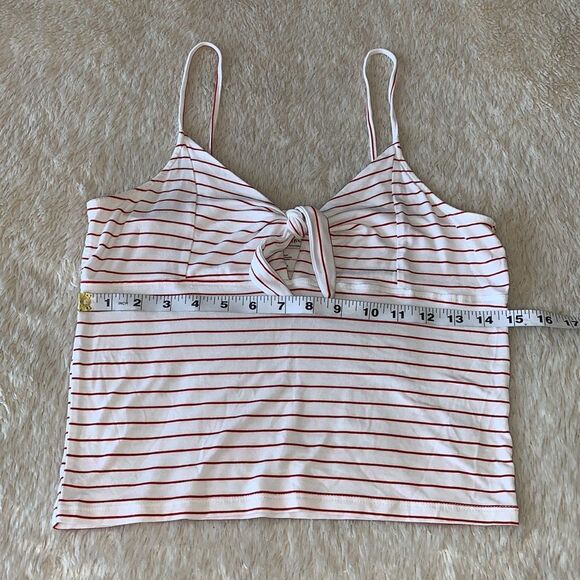 American Eagle outfitters candy stripe tie front crop top size: Large - Picture 12 of 16